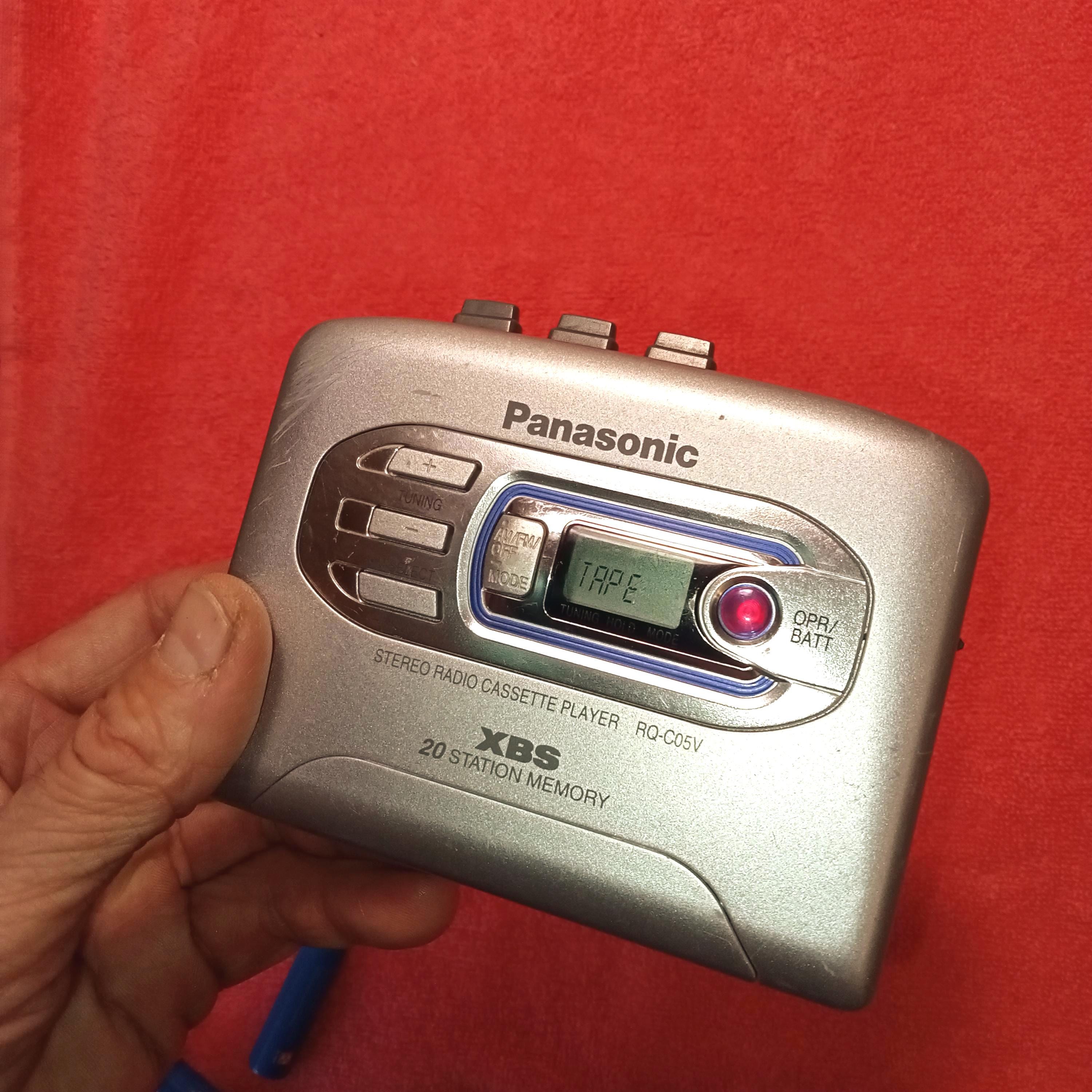 Radio-cassette Panasonic RQ-C05V en état de marche, lecteur de cassettes, lecteur de cassettes portable, lecteur vintage