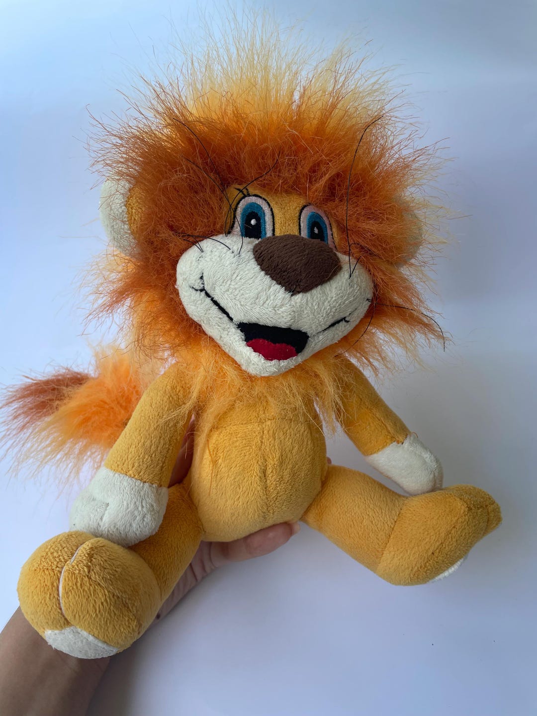 Charming Soviet Lion Cub, Vintage Textile Sculpture, Souvenir in
