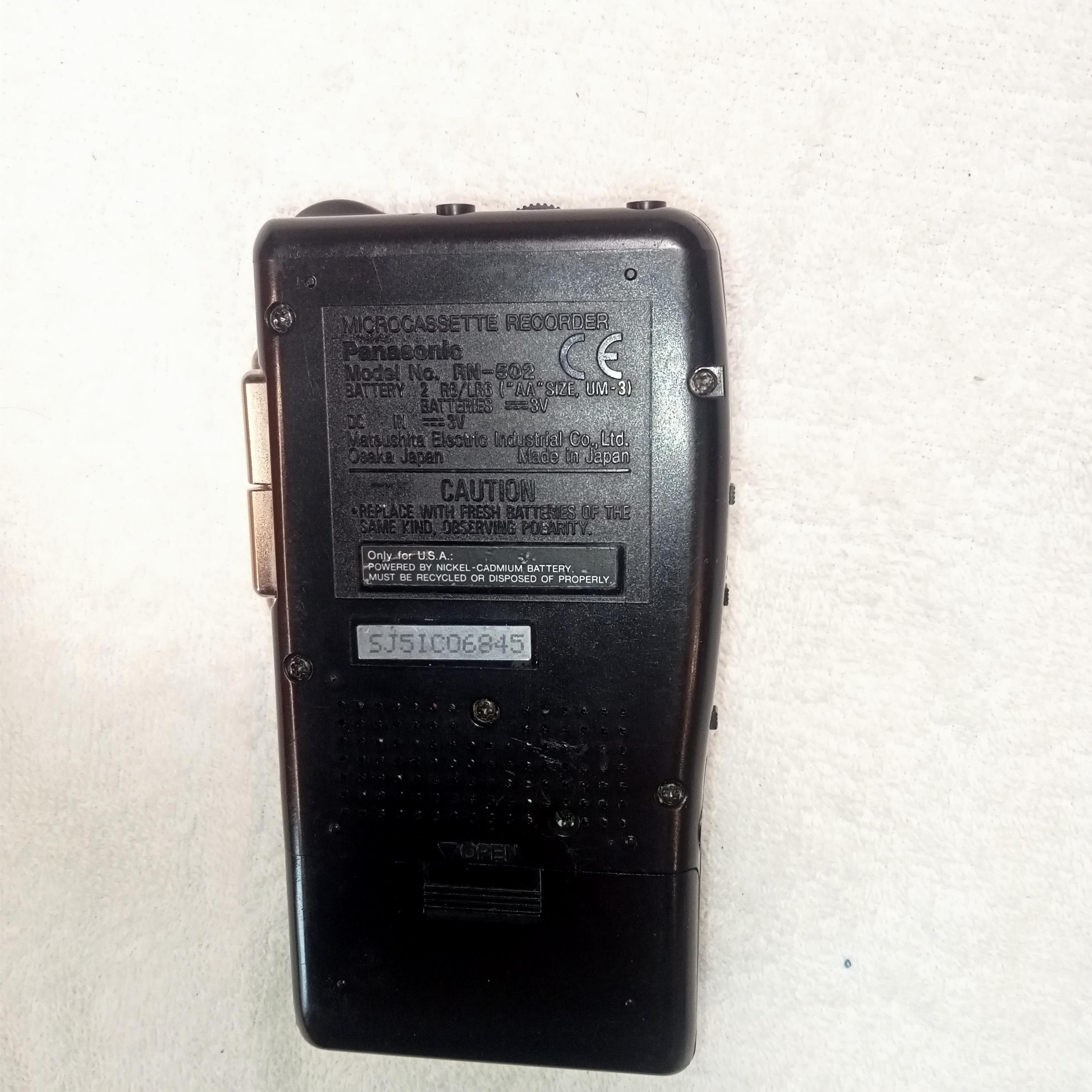 Working Microcassette Tape Recorder Panasonic RN-502, 2 Speeds
