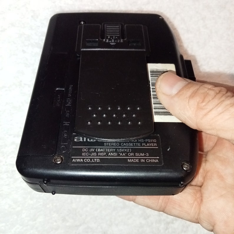 AIWA HS-PS110 Kassettenrekorder Stereo-Kassettenspieler Tragbarer Kassettenspieler Vintage Schwarz AIWA Plattenspieler Bild 3