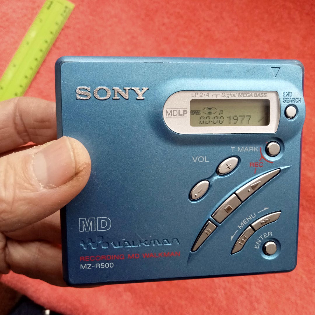 Working Vintage Minidisc Recording ,sony Walkman Mz-r500,player MD ...