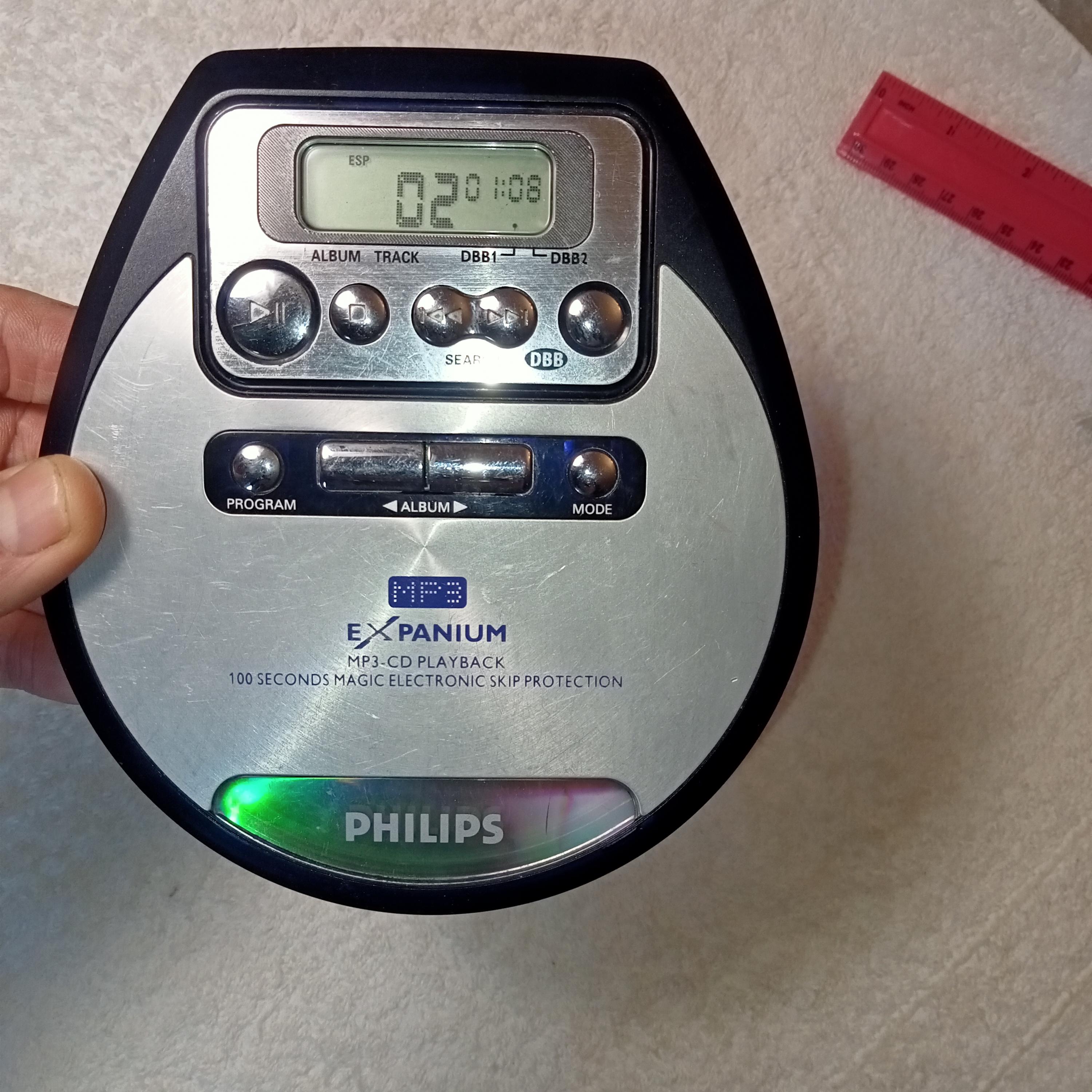 Working Philips Expanium Exp221,portable MP3/CD Player ,retro