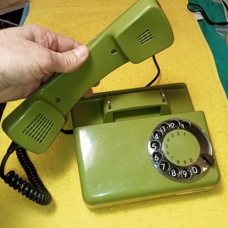 Téléphone Rotatif Vintage Telkom – Pologne 1960-70, Original