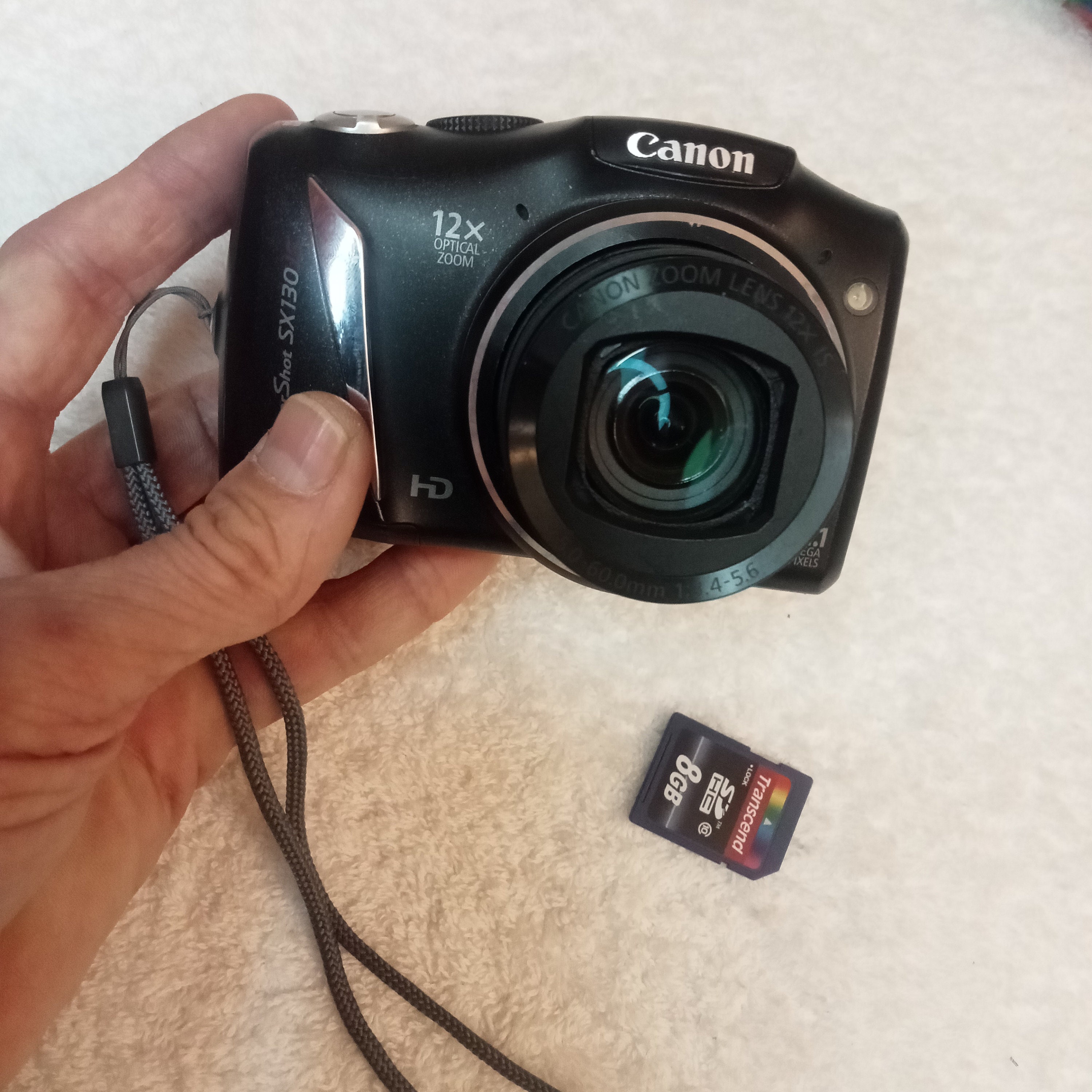 Appareil photo numérique fonctionnel Canon PowerShot SX130, HD, 12,1 mp, zoom optique 12x