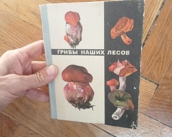 Sowjetisches Buch Pilze unserer Wälder, 1970, Farbillustrationen von Pilzen, Idee zum Basteln, altes sowjetisches Buch, Pilzbuch für Scrapbooking