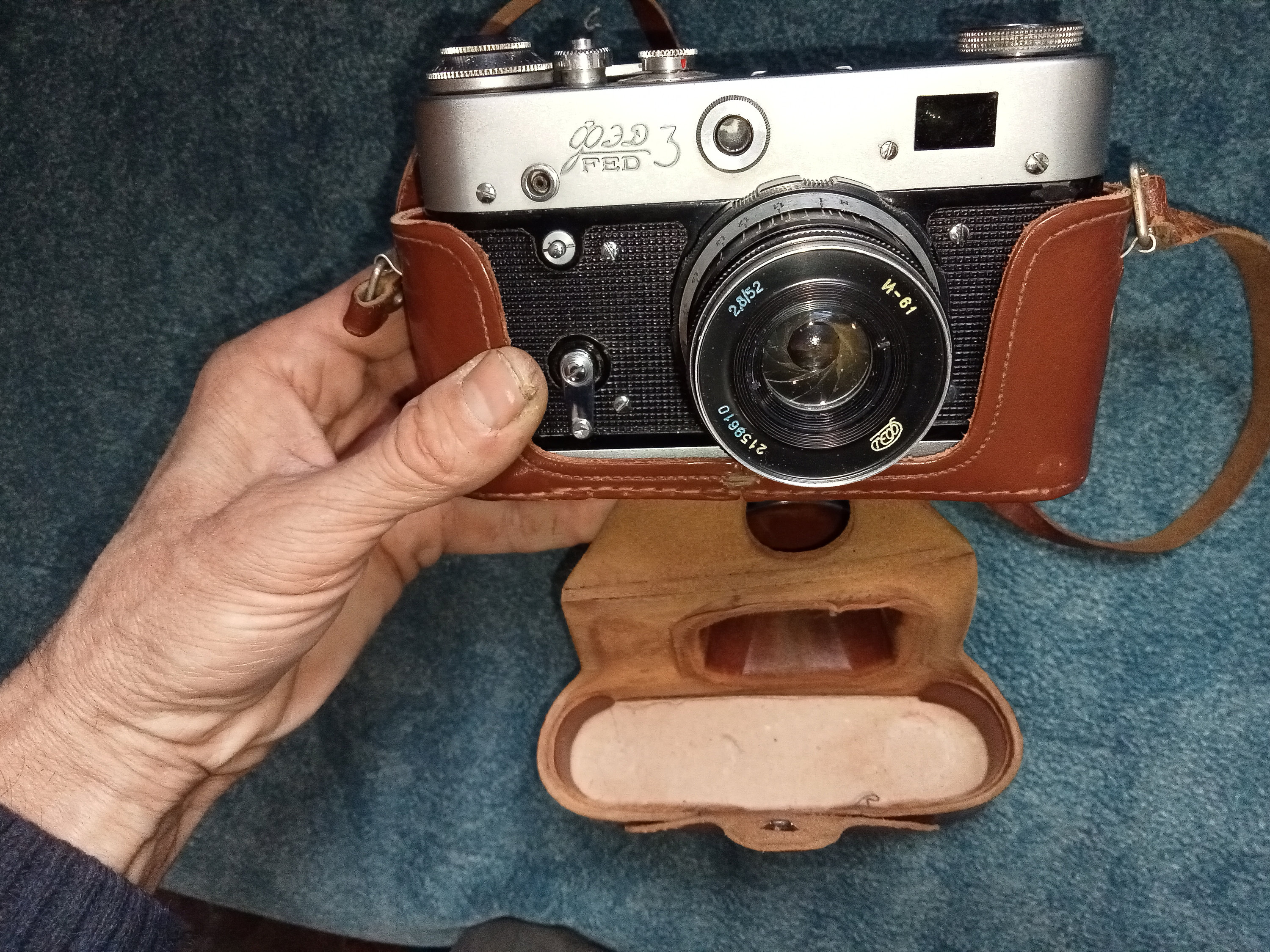 Working Vintage Soviet Film Camera FED 3 With Industar-61 F2