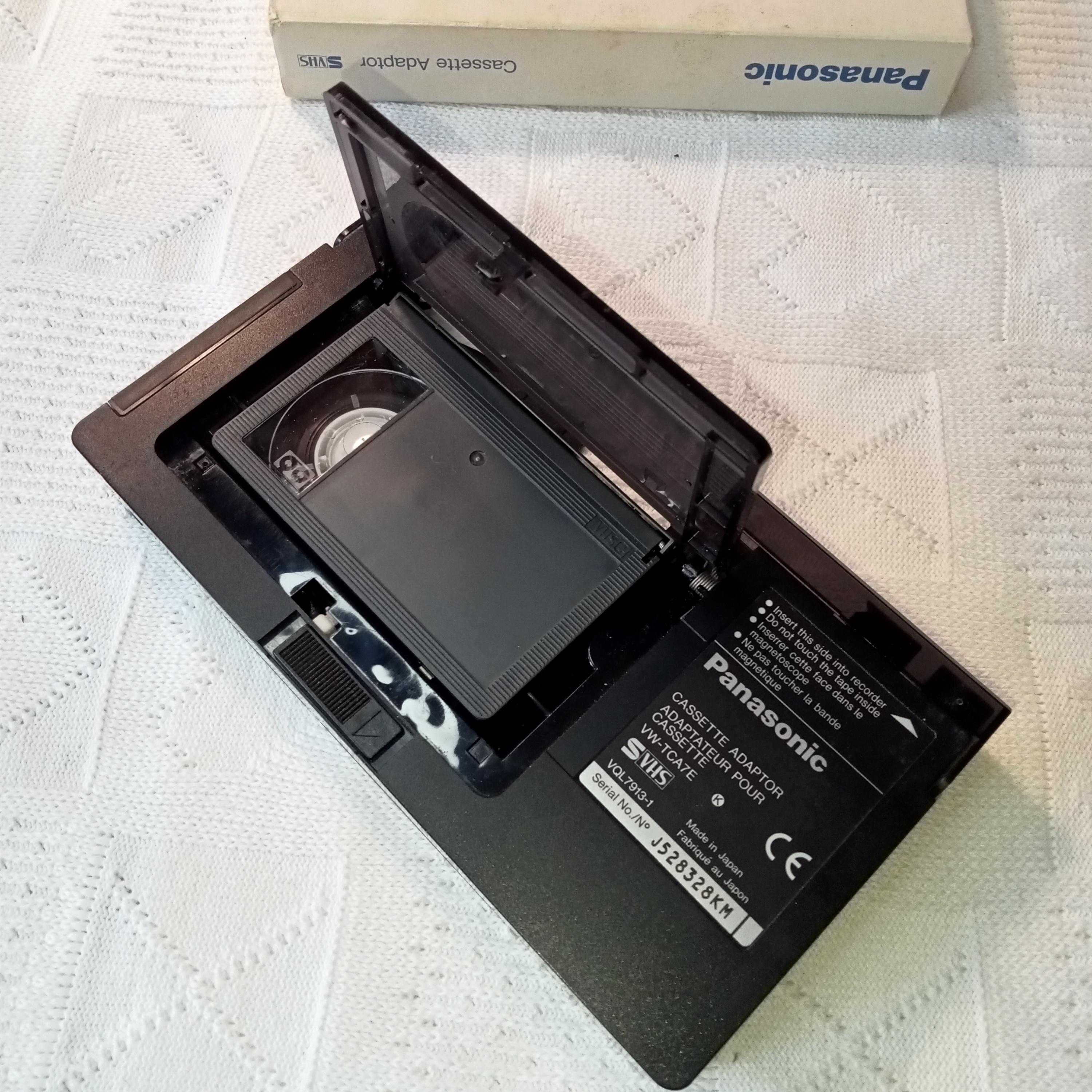 Adapter for Panasonic S VHS VW-TCA7E Cassettes, for VHC Video