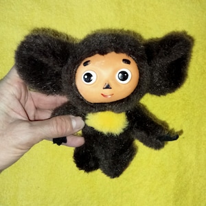 Soviet Cheburashka.Vintage Cheburashka, plush character,Vintage souvenir.Plush toy Plush Cheburashka Retro Cheburashka Cartoon toy Rare toy