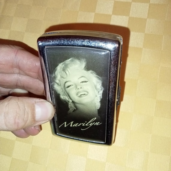 Vintage cigarette case,Merlin,vintage chrome ciga… - image 1