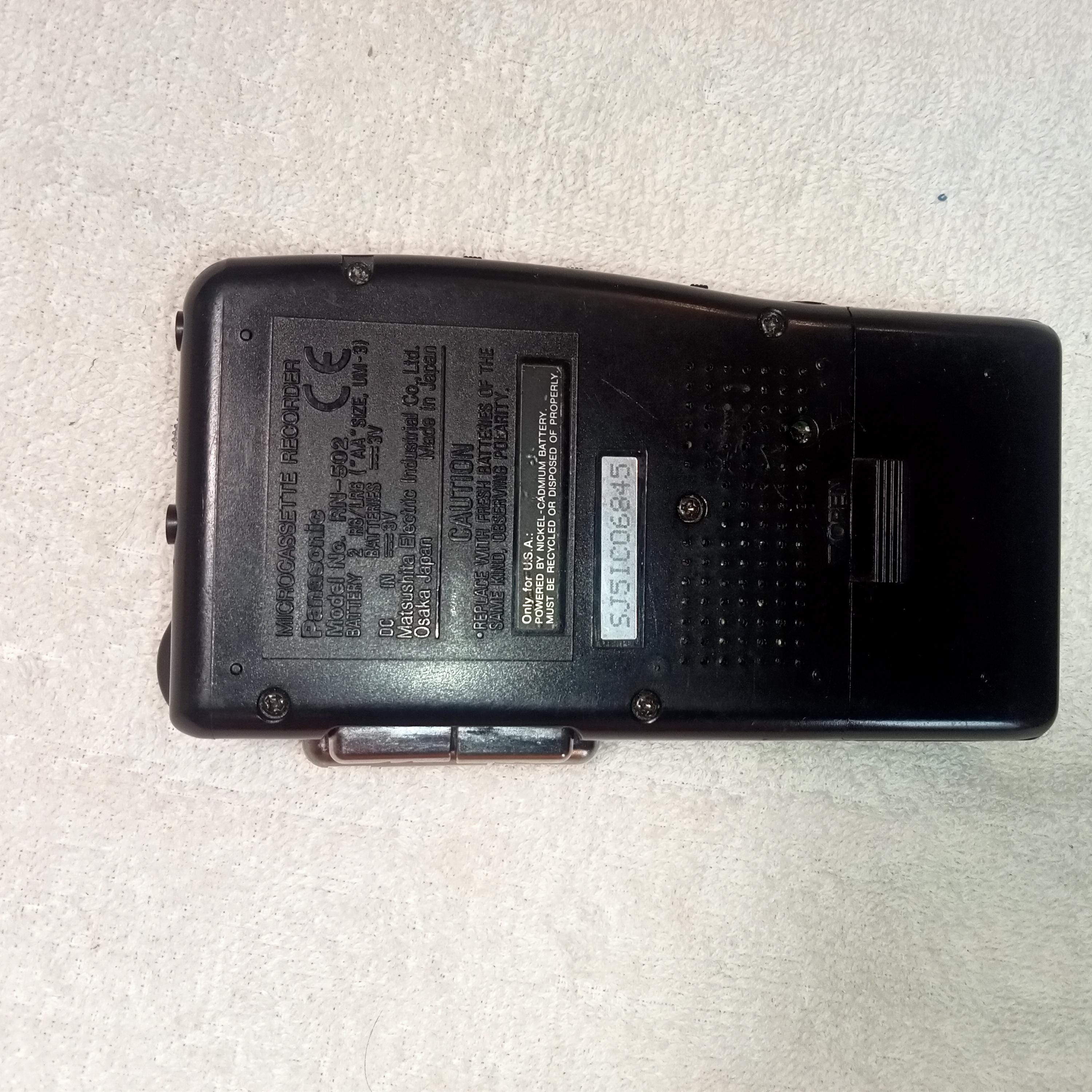 Working Microcassette Tape Recorder Panasonic RN-502, 2 Speeds