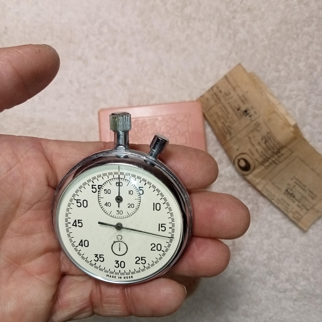 Soviet Stopwatch. Agat 2 Stopwatch. Zlatoust Watch Factory. Working ...