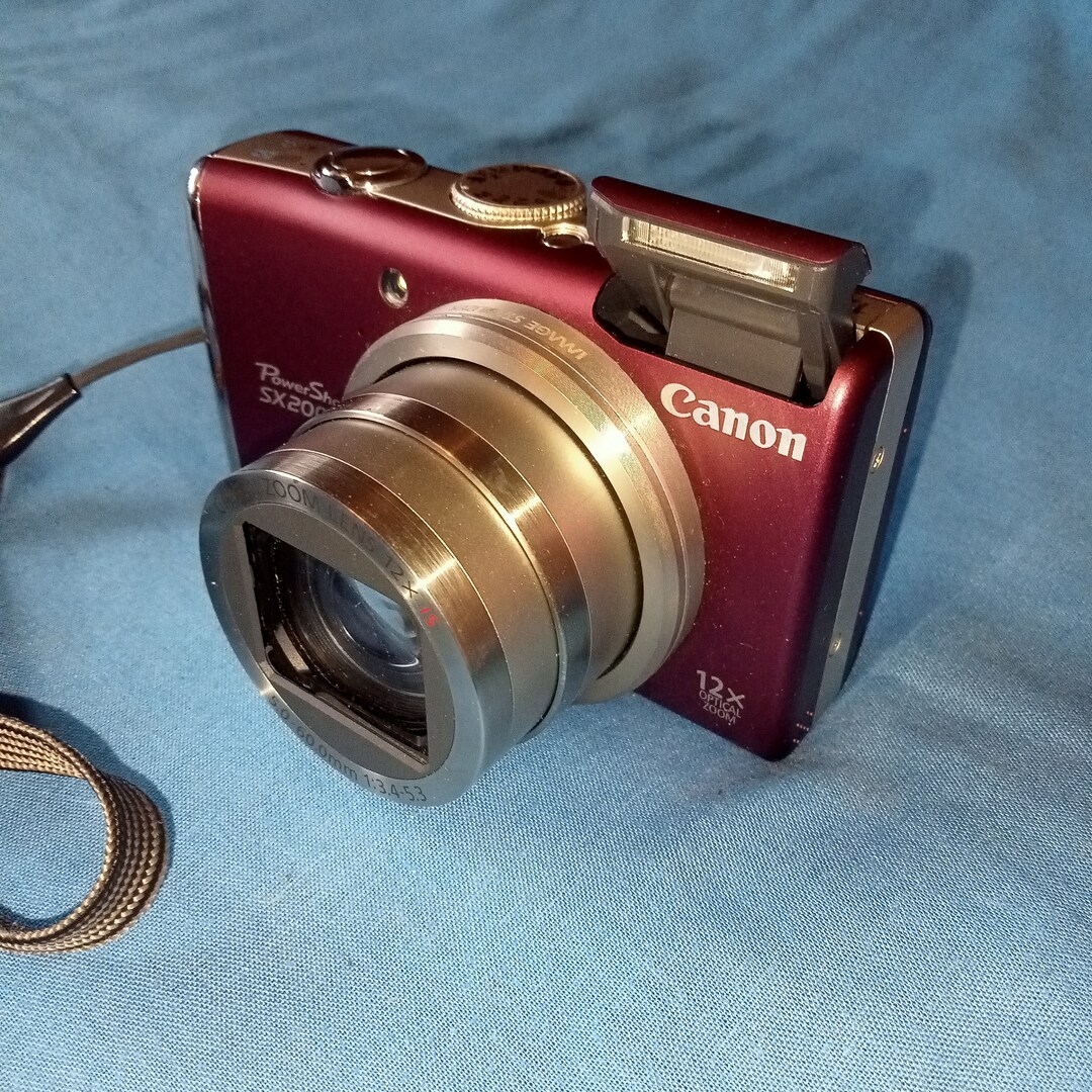 Werkende rode digitale camera Canon PowerShot SX200IS Etsy Nederland