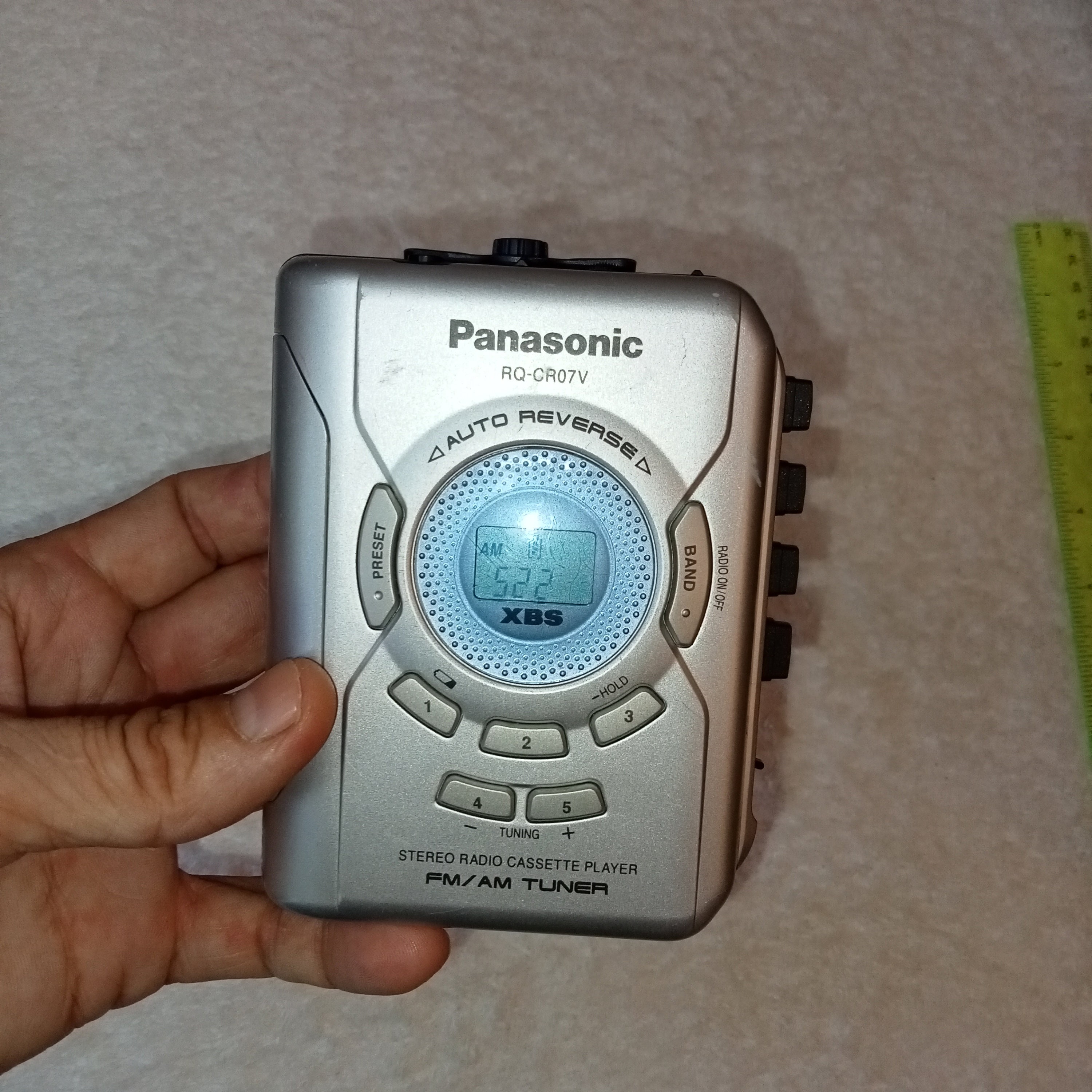 Panasonic RQ-CR07V Working Mini Cassette Recorder, Cassette Player