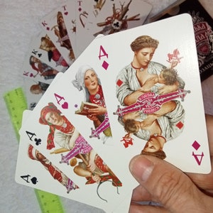 Vieilles cartes à jouer ukrainiennes soviétiques, vieilles cartes ukrainiennes, cartes cosaques, jeu de logique URSS, jeu soviétique, cartes ethniques ukrainiennes