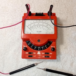 Vintage Soviet Working measuring device TL-4M,Red tester,Soviet multimeter,multimeter,Electrical measuring instrument,tester 80s.