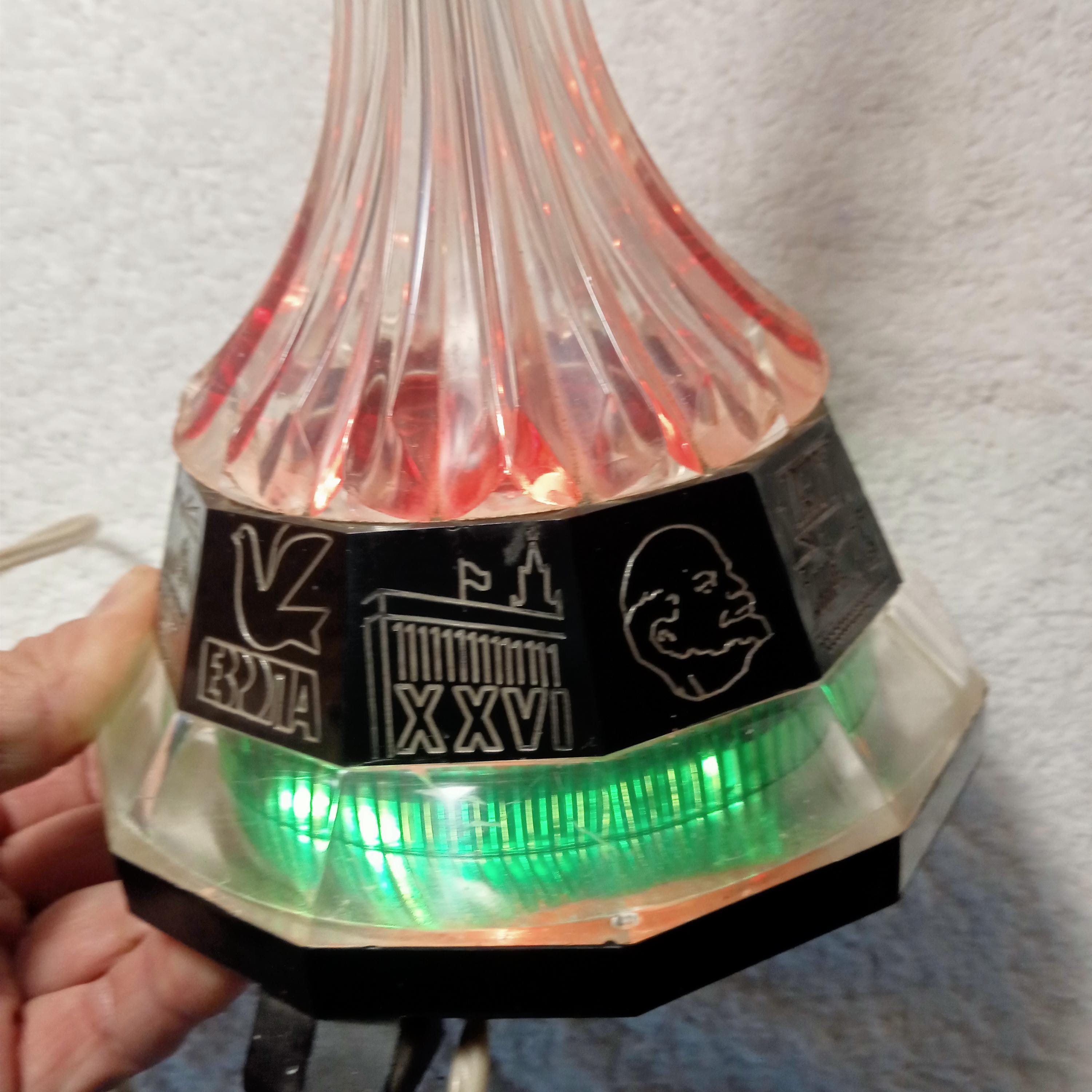 Vintage Table Lamp,night Light Rocket Ussr, 70s Lamp, Soviet Space