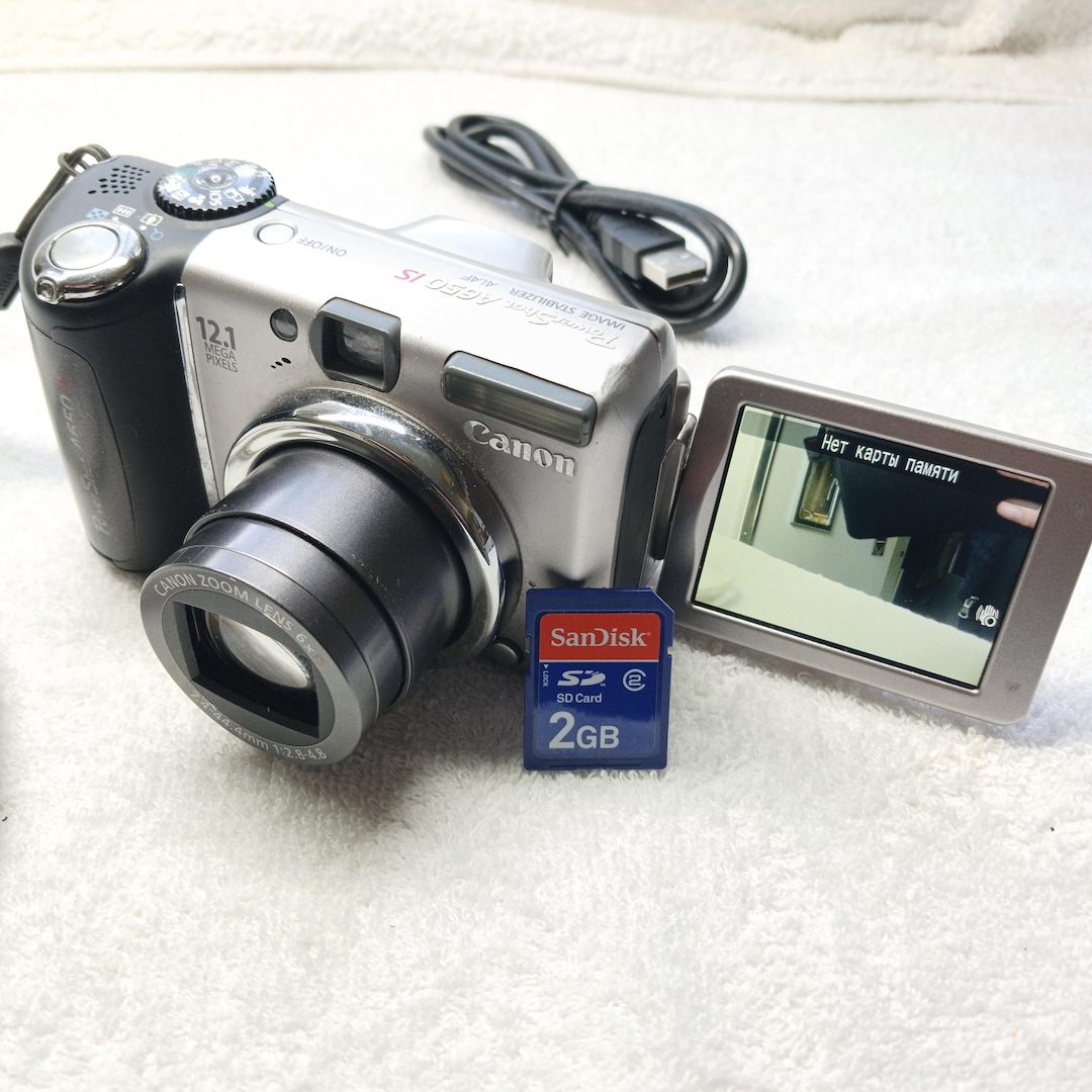 Working Digital Camera With Rotating Display, Canon Powershot A650