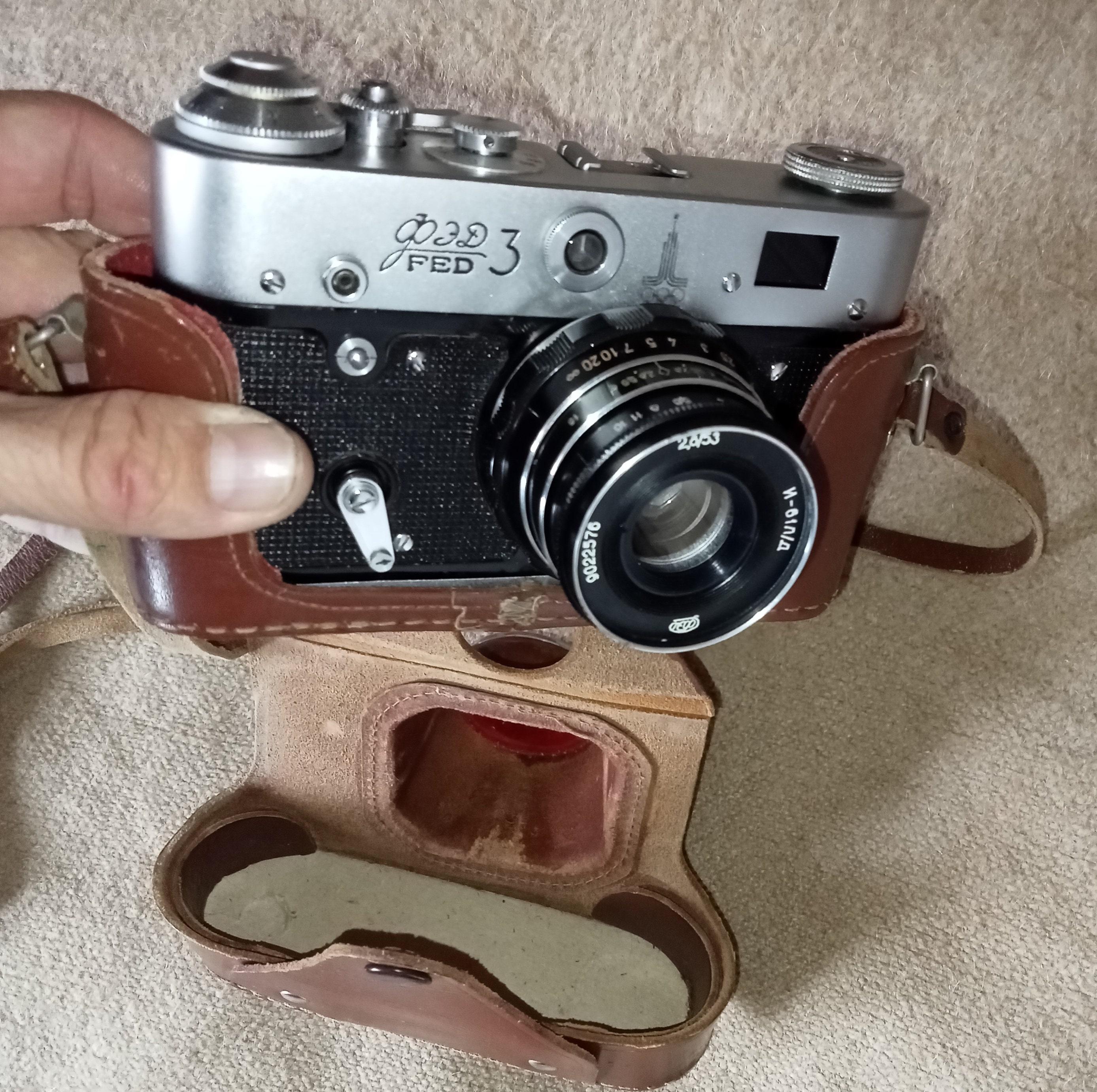 Appareil photo, ancien de la marque lumière et sa pochette en cuir, marron 40 - Photo, audio & vidéo