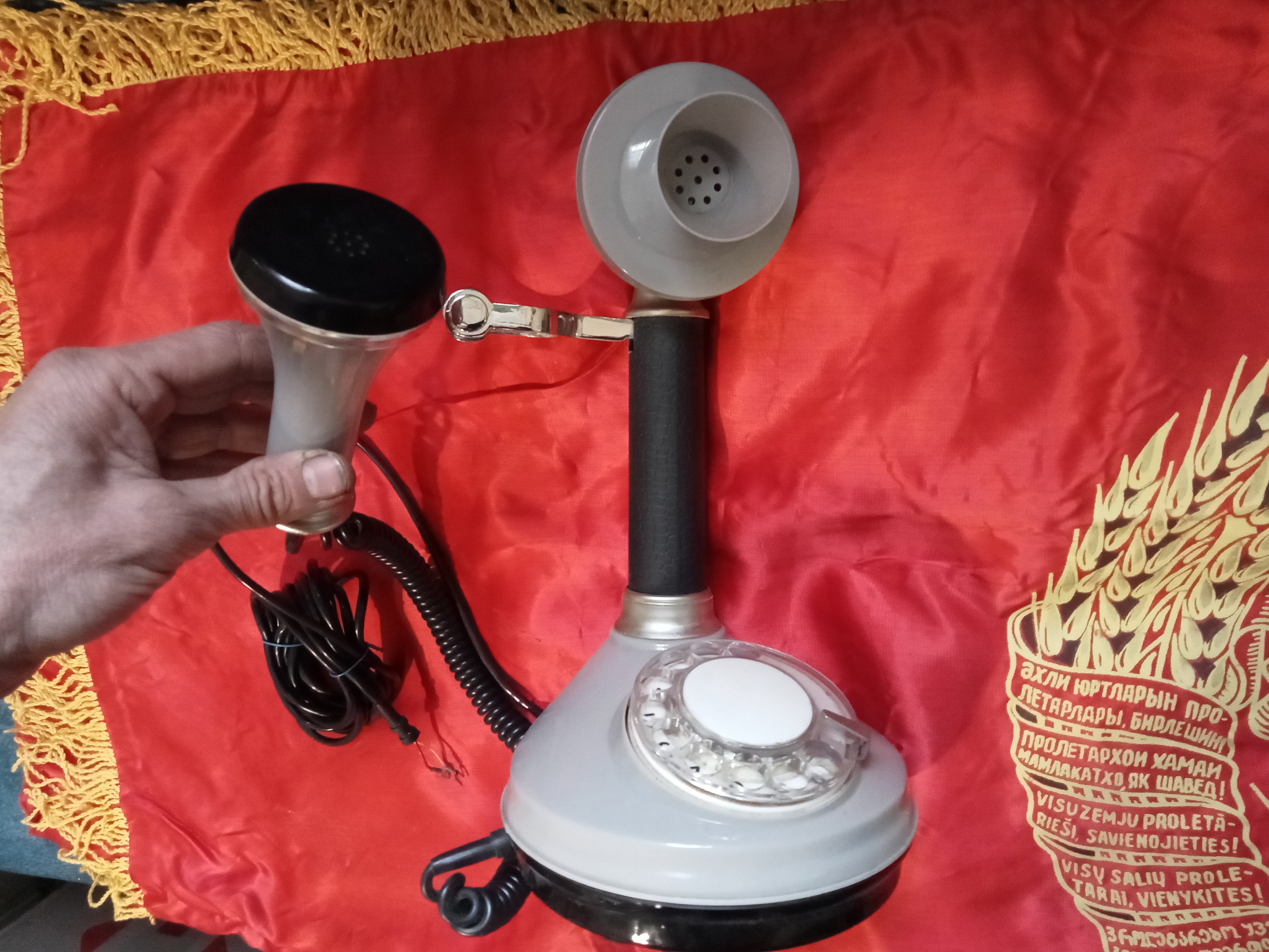 Working Vintage Phone From the 90s. Rotary Phone Retro Home Decor