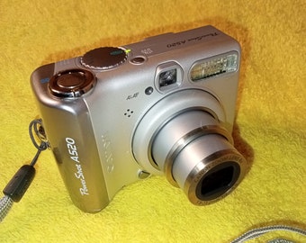 Canon Power Shot A520 Digitalkamera, 4,0 MP, digitale Kompaktkamera, optischer Zoom, SD-Karte 5,8–23,2 mm, brillant kompakt