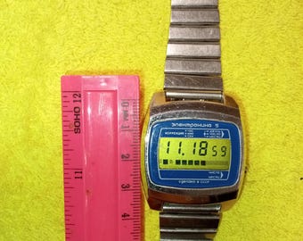 Watch Working Vintage,Electronics 5,electronic watch,Soviet men's wrist watch,stylish vintage watch,Quartz watch,USSR, Gift for him