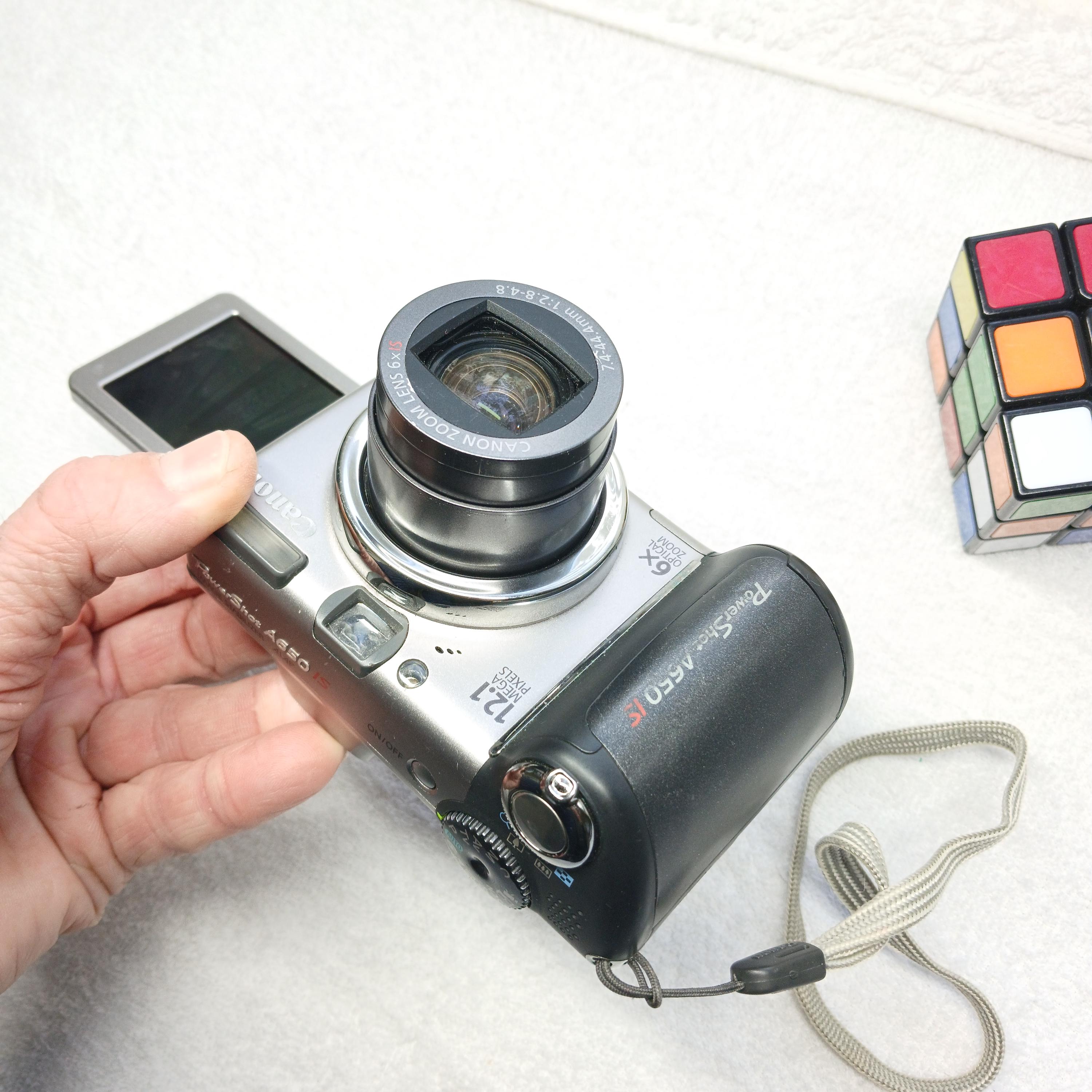 Working Digital Camera With Rotating Display, Canon Powershot A650 