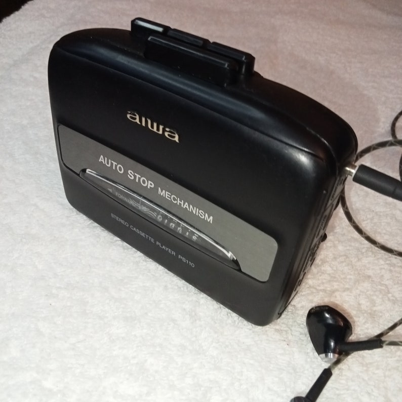 AIWA HS-PS110 Kassettenrekorder Stereo-Kassettenspieler Tragbarer Kassettenspieler Vintage Schwarz AIWA Plattenspieler Bild 9