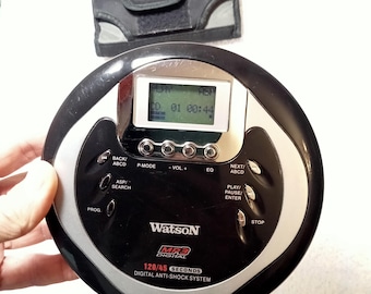 Reproductor de CD Watson CD7552M en funcionamiento, MP3, reproductor de CD portátil, sistema antichoque digital, reproductor compacto de colección de la era soviética