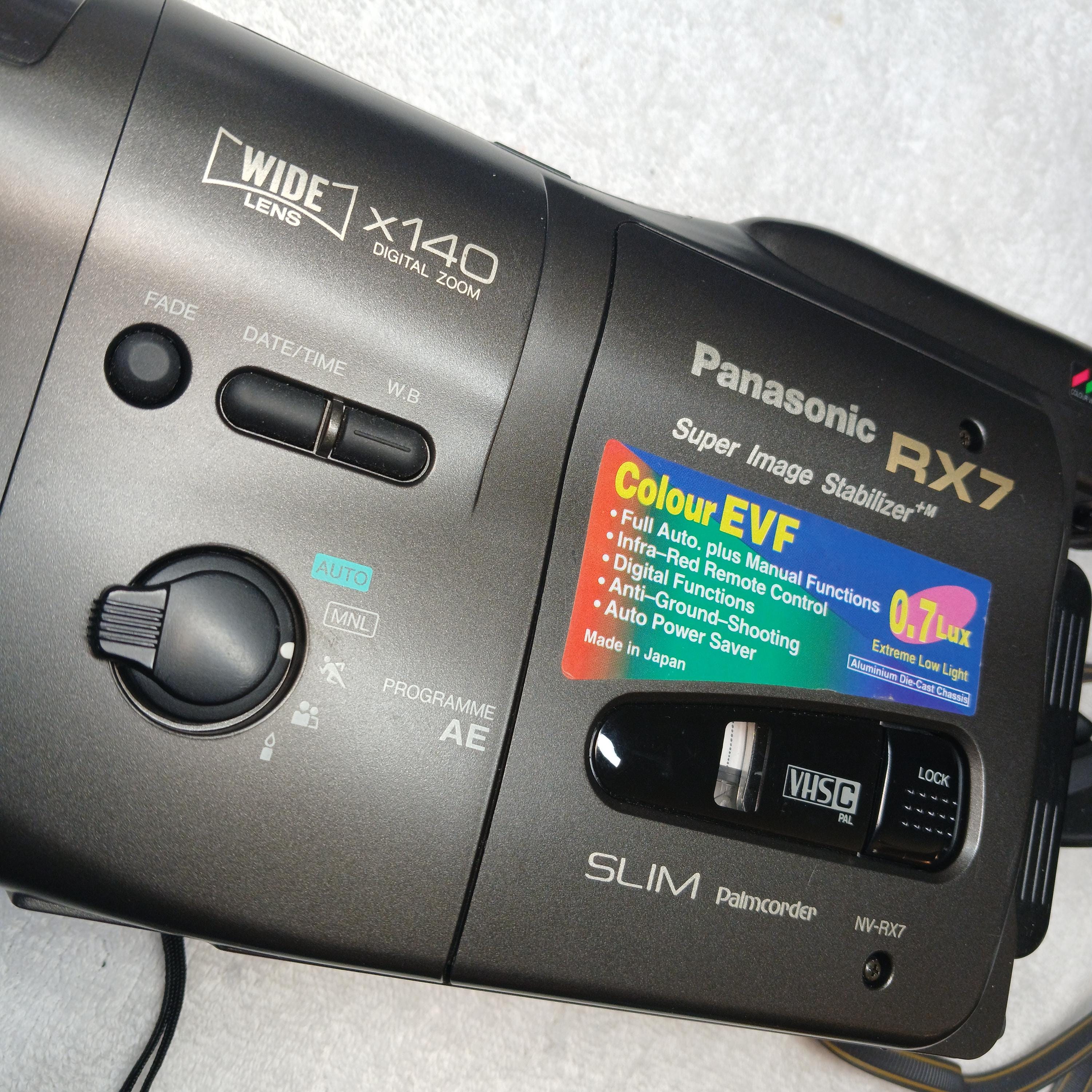 Working Video Camera Panasonic NV-RX7, VHS-C, Made in Japan, 140x