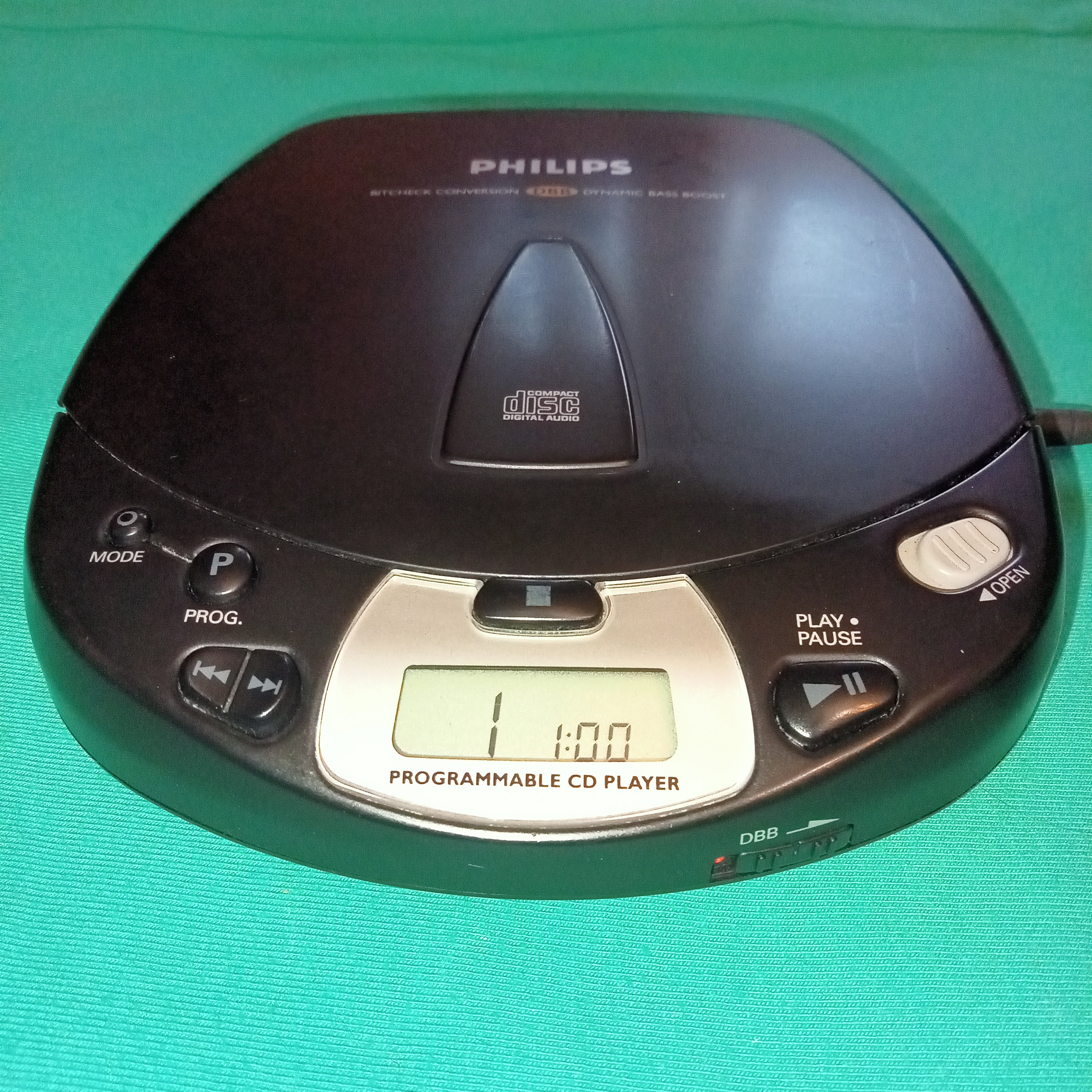 Retro 90s Philips Transparent Shockproof Discman / Cd Player With Belt Clip  / Perfect Working 
