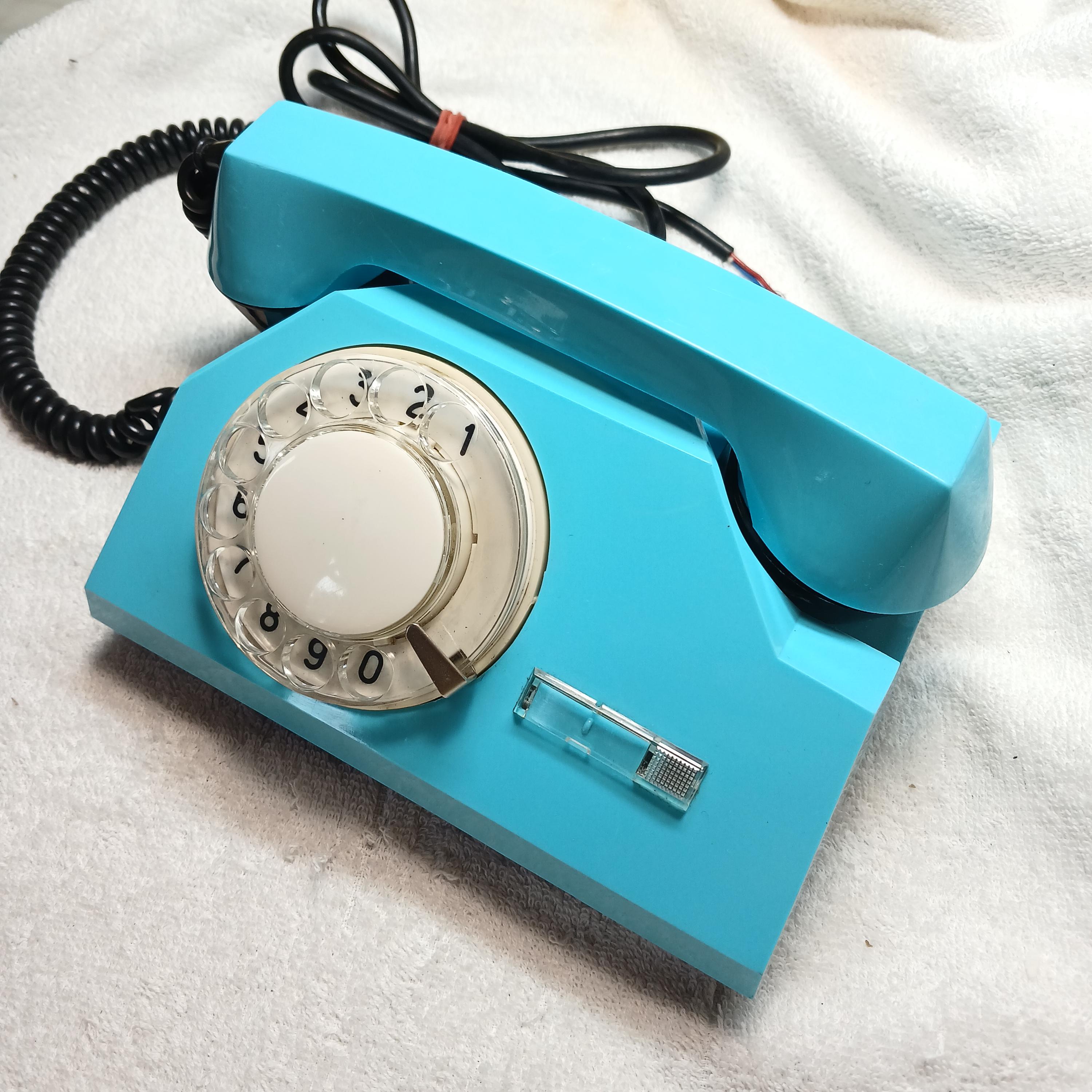 Blue Rotary Phone - Etsy