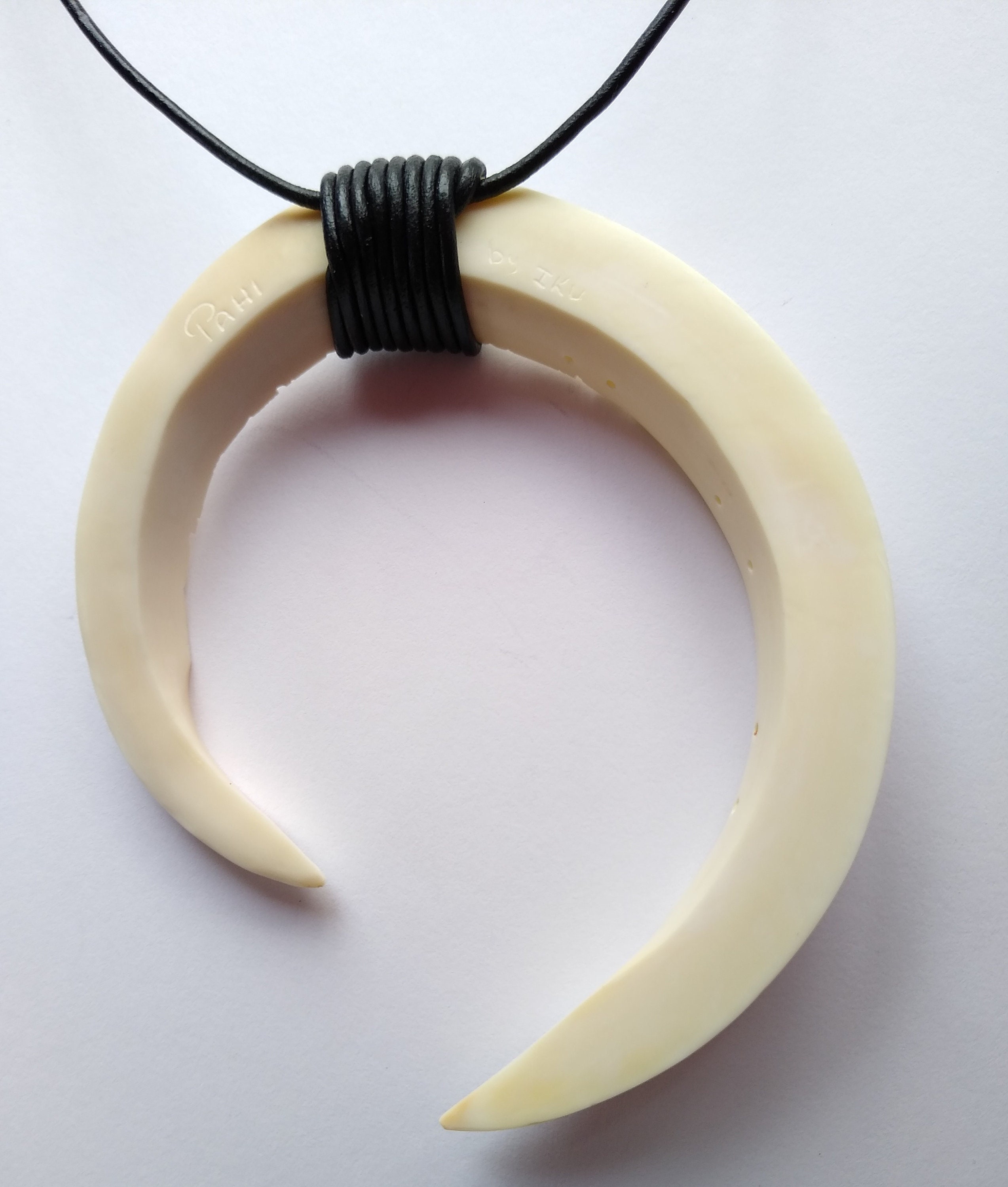 Hand Carved Boar Tusks Marquesan Pig Teeth Pendant Necklace Etsy