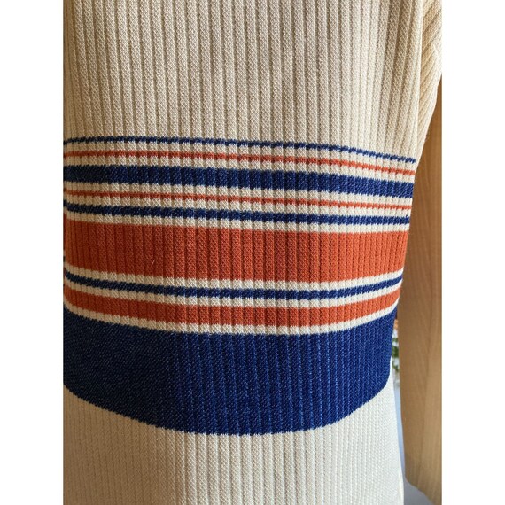 70's vintage high neck striped ribbed long sleeve… - image 3
