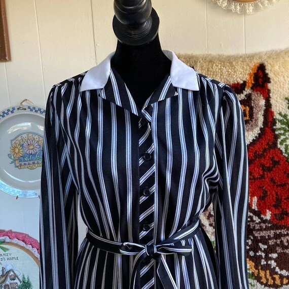 70’s/80’s vintage union made striped black & whit… - image 5