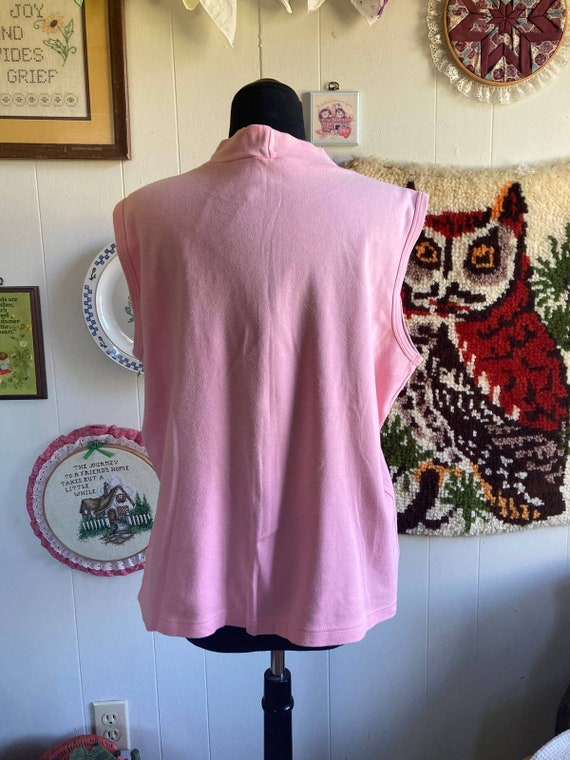 90's/Y2K vintage plus size pastel pink sleeveless… - image 2