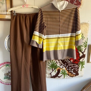 70's vintage tunic and high waisted pants leisurewear set image 4