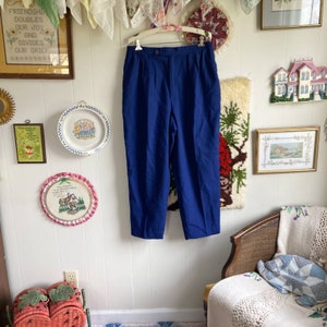 80er/90er vintage plus size high waisted navy relax fit Hose