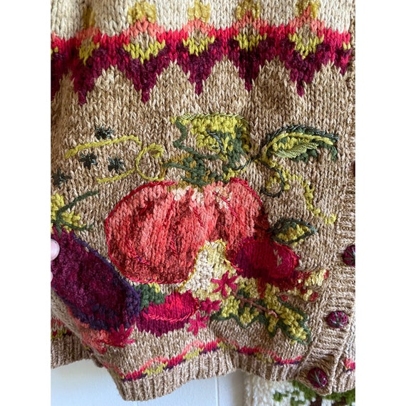 90's vintage deadstock fall apple orchard cardigan - image 5