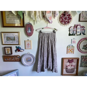 90's vintage brocade foliage asymmetrical scarf hem fairy boho skirt