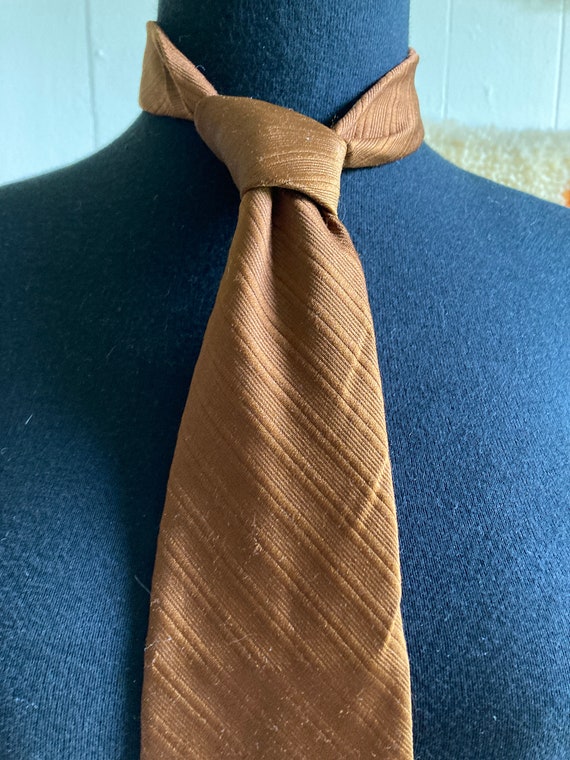 70's/80's vintage rust brown tie - image 3
