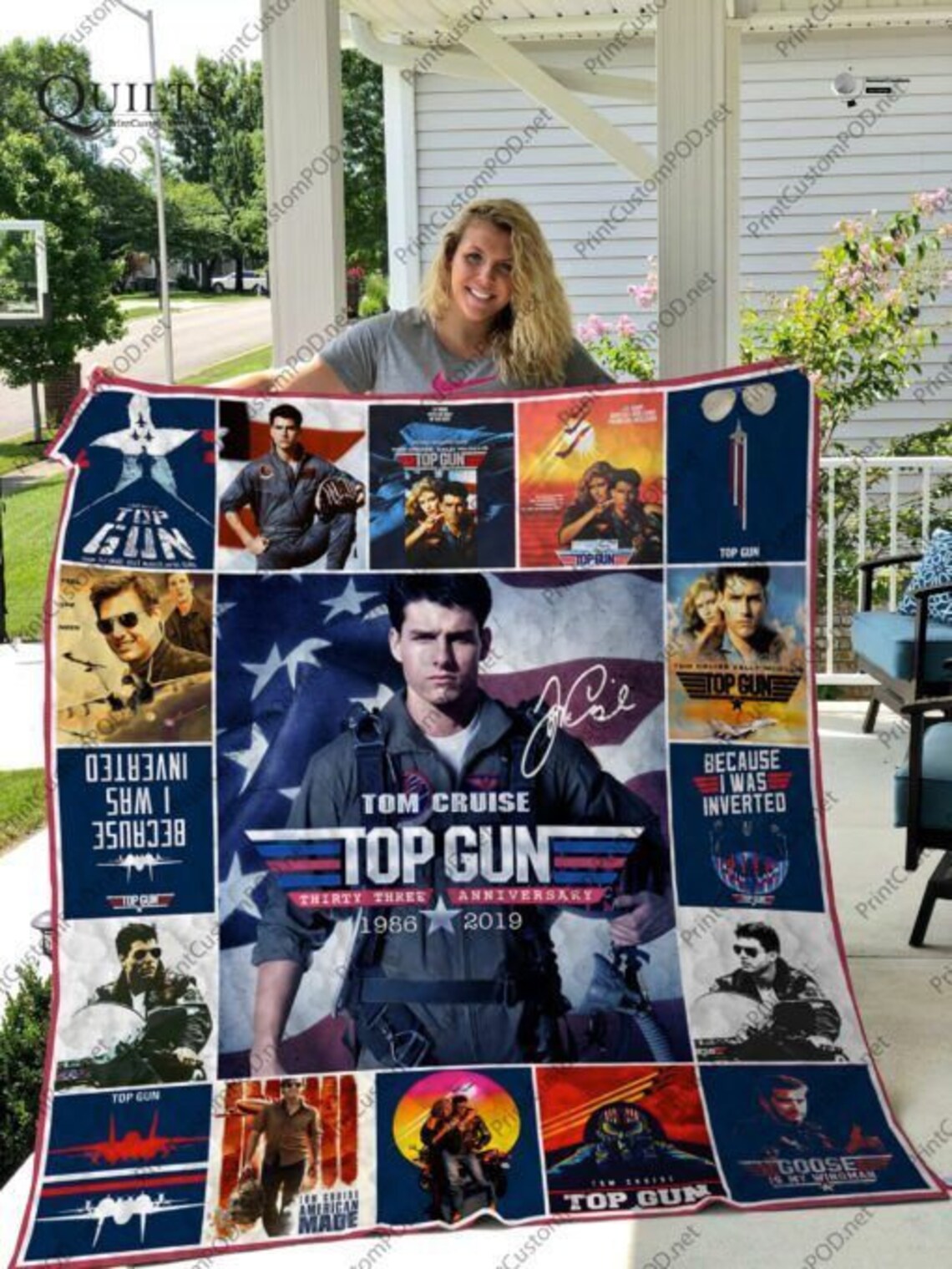 Top Gun Signature Ver06 Quilt Blanket Bedding Family Gift For Etsy