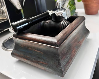 Chestnut Espresso Knock Box | Brown Bluish
