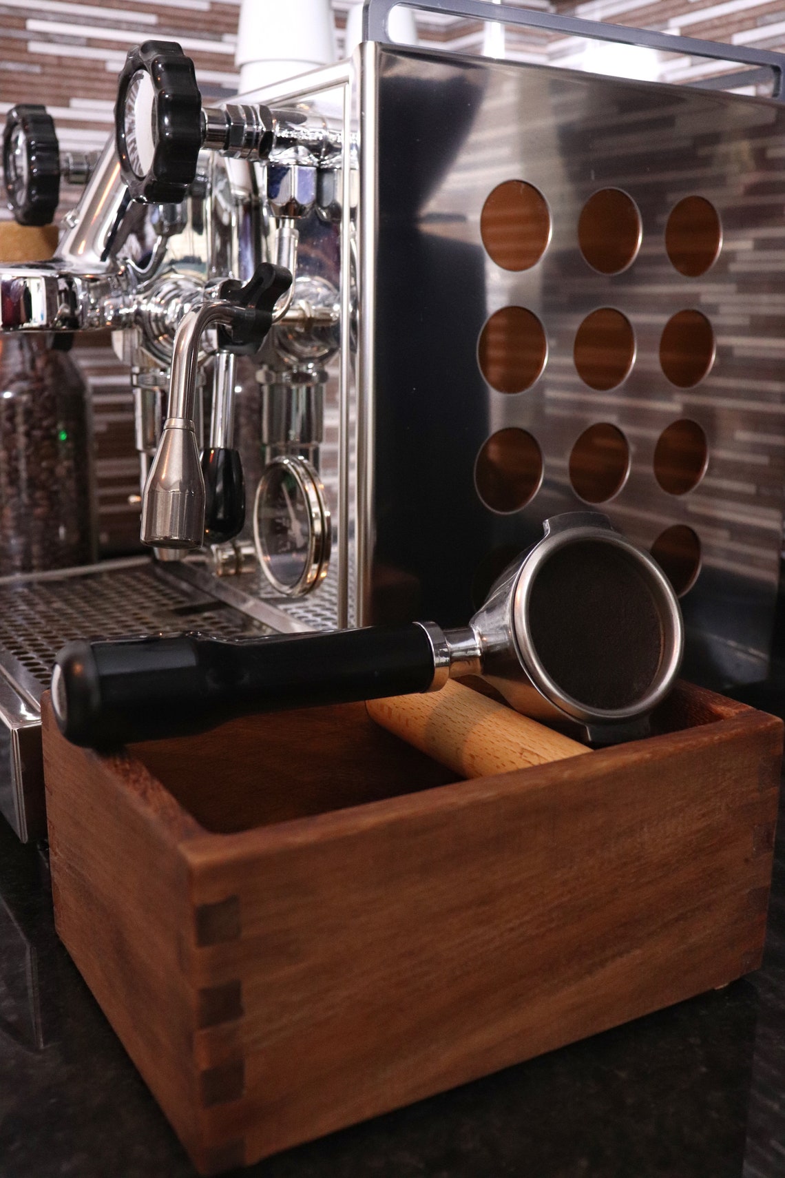 Espresso Knock Box Etsy