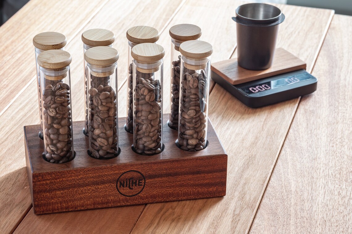 8 Tubes Mahogany 20g / 25g Coffee Beans Storage Tube W Etsy