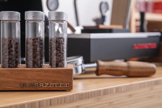 8 Tubes Mahogany 20g / 25g Coffee Beans Storage Tube W Degas Valve