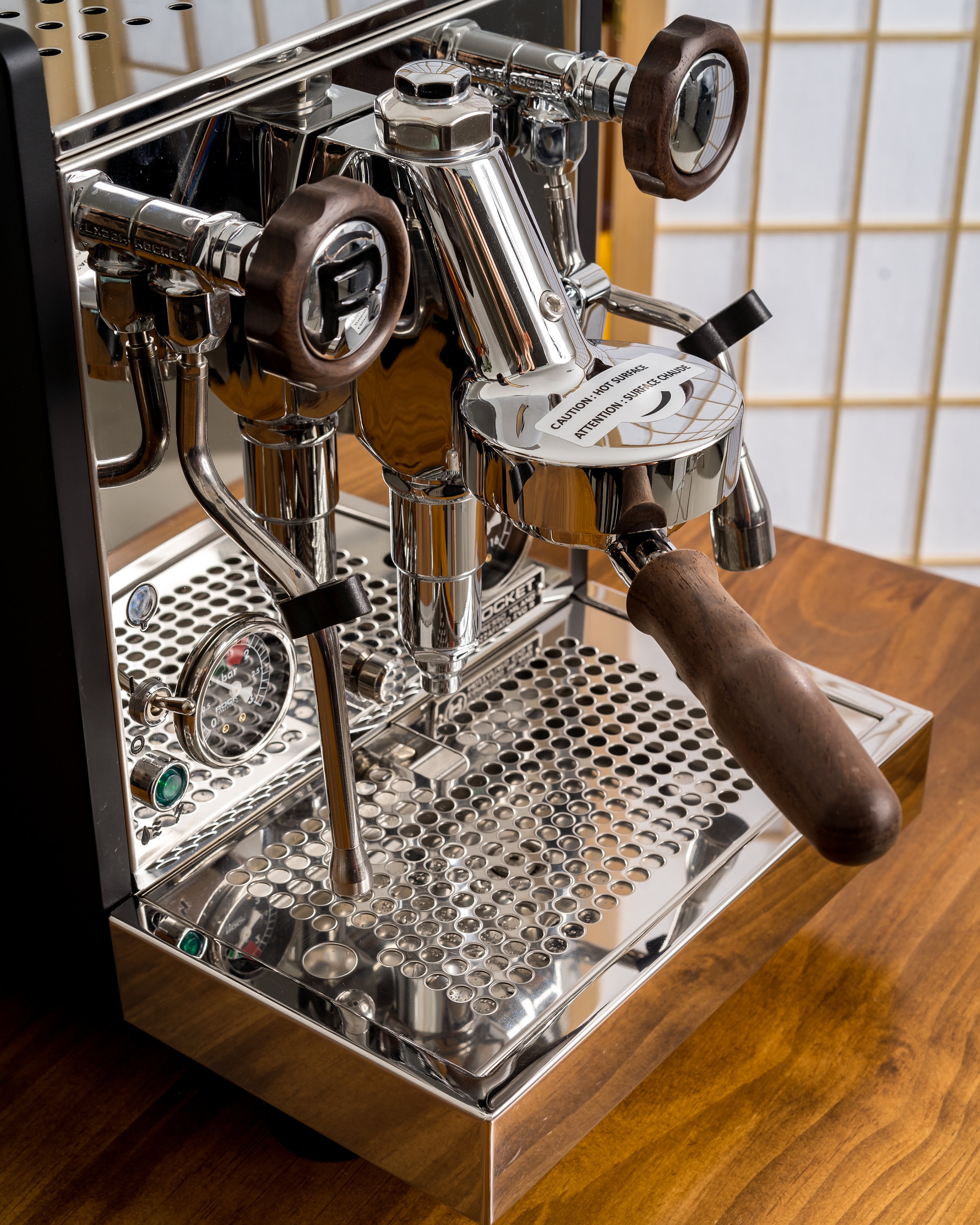 Walnut Rocket Espresso Wood Parts - Engraved Portafilter, 2