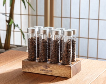 Tubo de almacenamiento de granos de café Raintree de 20 g/25 g con válvula desgasificadora (8 unidades)