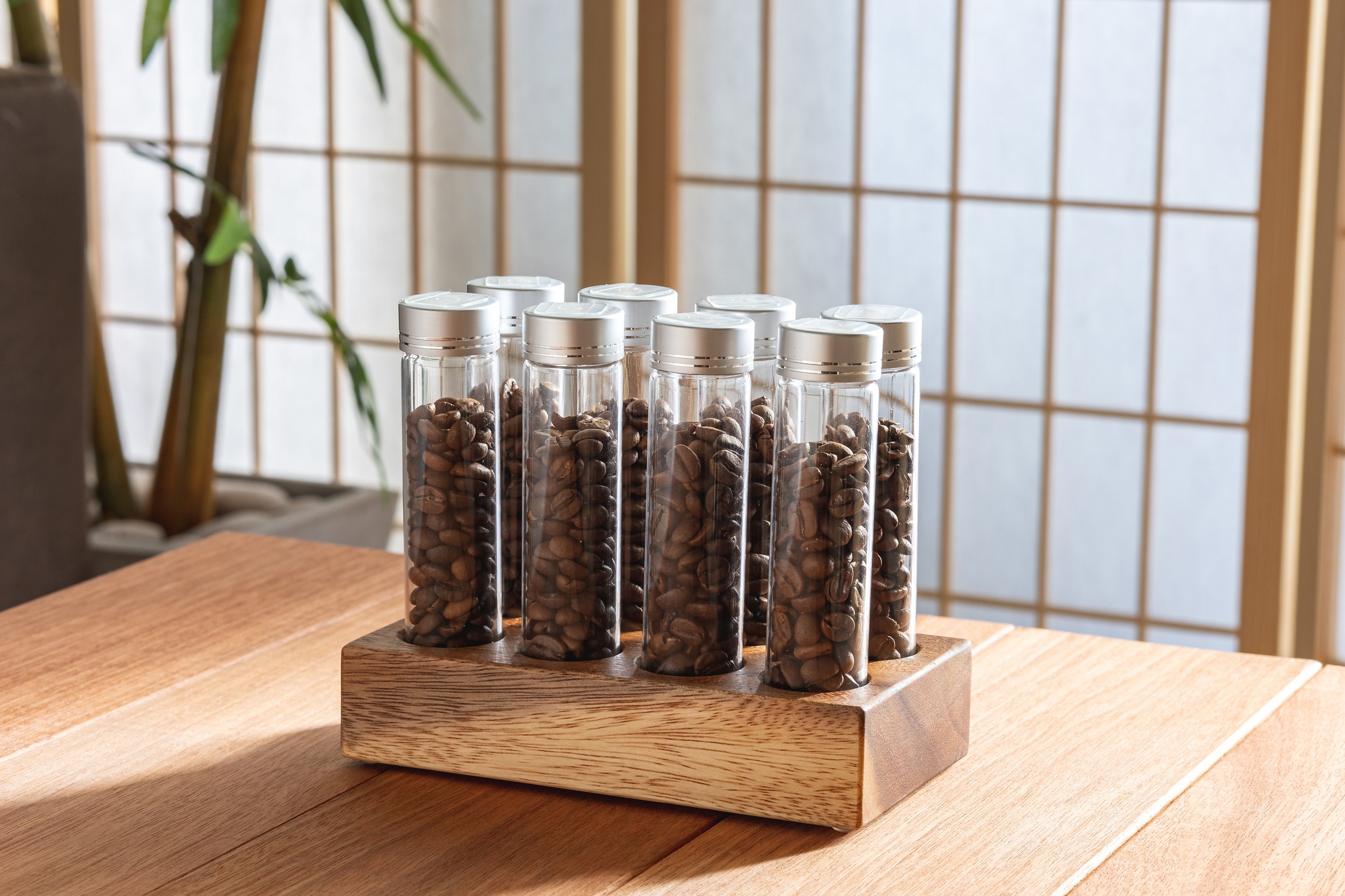 8 Tubes Raintree 20g / 25g Coffee Beans Storage Tube W Degas Valve