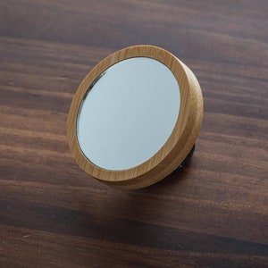 Espresso Shot Mirror Magnetic/ adhesive for Bottomless Portafilter adjustable Walnut/ Bamboo / Maple Bamboo