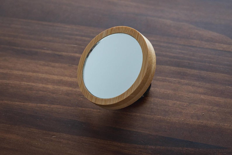 Espresso Shot Mirror Magnetic/ adhesive for Bottomless Portafilter adjustable Walnut/ Bamboo / Maple Bamboo